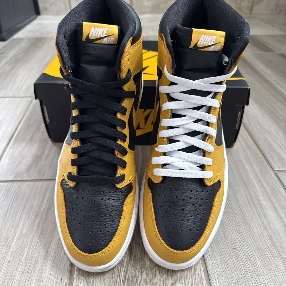 Size 12 - Jordan 1 Retro OG High Pollen Nike Air Black Yellow Rare OG Box